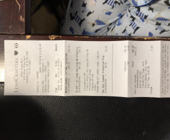 lenscrafters receipt